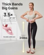 YOTTOY Pedal Resistance Band, Thick Elastic Tension Rope with Handles, Sit-Up Pu... - Image 4