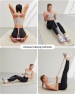 YOTTOY Pedal Resistance Band, Thick Elastic Tension Rope with Handles, Sit-Up Pu... - Image 7