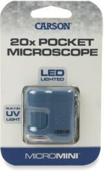 Carson MicroMini 20x Pocket Microscope for Adults, UV and LED Flashlight, Blue (... - Image 4