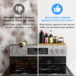 PEKER Magnetic Stove Top Shelf for 30" Stoves, Over Oven Shelf Above with Bamboo... - Image 8