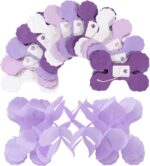 Purple White Lavender Party-Decorations Streamers-Garland - 12pcs Women Girl Bir... - Image 5