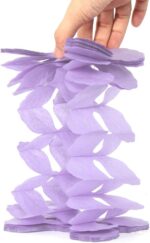 Purple White Lavender Party-Decorations Streamers-Garland - 12pcs Women Girl Bir... - Image 6
