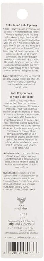 wet n wild Color Icon Kohl Eyeliner Pencil, Rich Hyper-Pigmented Color, Smooth C... - Image 4