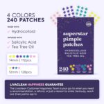 Livaclean 240CT Star Pimple Patches for Face w/ Hydrocolloid, Tea Tree oil & Sal... - Image 3