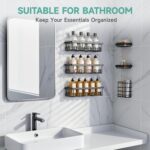 Veken Shower Caddy 6-Pack, Advanced Rustproof Design, No Drilling Adhesive Shelv... - Image 6