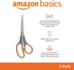 Amazon Basics Multipurpose Stainless Steel Scissors for Office, Crafts, Paper Cu... - Image 3