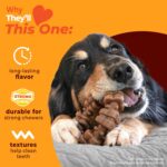 Nylabone Strong Chew Textured Ring Dog Toy Made with Real Beef & Chicken, Durabl... - Image 4