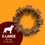 Nylabone Strong Chew Textured Ring Dog Toy Made with Real Beef & Chicken, Durabl... - Image 7