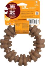 Nylabone Strong Chew Textured Ring Dog Toy Made with Real Beef & Chicken, Durabl... - Image 10
