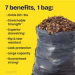 Glad Large 30 Gallon Trash Bags, Unscented Heavy Duty Garbage Bags, Forceflex wi... - Image 3
