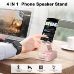 2026 Gifts for Mom Dad, Adjustable Cell Phone Stand with Wireless Induction Blue... - Image 3