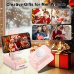 2026 Gifts for Mom Dad, Adjustable Cell Phone Stand with Wireless Induction Blue... - Image 6