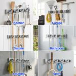 Holikme Mop Broom Holder Wall Mount Metal Pantry Organization and Storage Garden... - Image 6