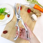 Heavy Duty Stainless Steel Kitchen Shears, Spring Loaded Poultry Shears with Saf... - Image 3