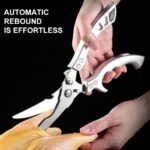 Heavy Duty Stainless Steel Kitchen Shears, Spring Loaded Poultry Shears with Saf... - Image 4