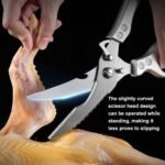 Heavy Duty Stainless Steel Kitchen Shears, Spring Loaded Poultry Shears with Saf... - Image 5