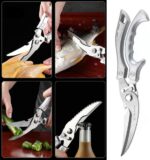 Heavy Duty Stainless Steel Kitchen Shears, Spring Loaded Poultry Shears with Saf... - Image 7