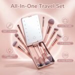 BS-MALL Makeup Brushes Foundation Powder Concealers Eye Shadows Makeup Set with ... - Image 3