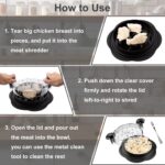 SURETIVIAN Chicken Shredder Tool Twist Large Chicken Breast Shredder with Brush&... - Image 7