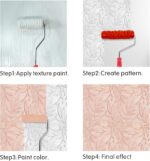 Nichiyo 7'' Texture Roller DIY Decorative Art Pattern Paint Roller Rubber Roller... - Image 6