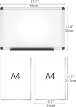 VIZ-PRO Magnetic Whiteboard/Dry Erase Board, 18 X 12 Inches, Includes 1 Eraser &... - Image 3