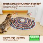 Potaroma Cat Toys Chargeable, 3in1 Hide and Seek, Automatic Interactive Fun, Flu... - Image 7