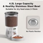 Automated Cat Feeder,Clear 4.2L Dry Food Dispenser with Single Bowl,Programmable... - Image 6