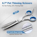 Gimars Titanium Coated Professional 6 in 1 4CR Stainless Steel Dog Grooming Scis... - Image 7