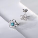 925 Sterling Silver Dangle Drop Earrings for Women & Girls Blue Topaz Earrings H... - Image 4