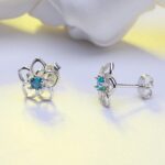 925 Sterling Silver Dangle Drop Earrings for Women & Girls Blue Topaz Earrings H... - Image 5