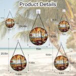 Stained Glass Window Hanging Fall Birch Tree Forest Scenery 6.3" - Suncatcher Do... - Image 7