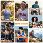 Huachi Headbands for Women Non Slip 16 Pack Elastic Sports Hair Bands for Women,... - Image 5