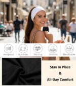 Huachi Headbands for Women Non Slip 16 Pack Elastic Sports Hair Bands for Women,... - Image 6