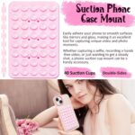 Anteel 2 Pack Silicone Suction Cup Phone Case Mount Double Sided, Hands-Free Sil... - Image 3