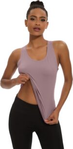 Dalavch 5 Pack Women's Workout Racerback Tank Tops Spandex Yoga Athletic Running... - Image 3