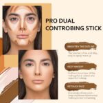 4 Colors Cream Contour Sticks Makeup Kit, Primer Face Highlighter Contouring for... - Image 3