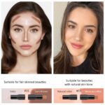 4 Colors Cream Contour Sticks Makeup Kit, Primer Face Highlighter Contouring for... - Image 4