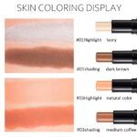 4 Colors Cream Contour Sticks Makeup Kit, Primer Face Highlighter Contouring for... - Image 5