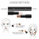 4 Colors Cream Contour Sticks Makeup Kit, Primer Face Highlighter Contouring for... - Image 6