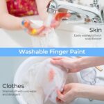 Nicpro 12 Colors Washable Finger Paint Set for Toddlers (2 oz), Non-Toxic & Baby... - Image 5