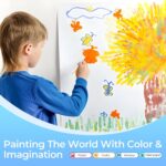 Nicpro 12 Colors Washable Finger Paint Set for Toddlers (2 oz), Non-Toxic & Baby... - Image 7