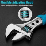 DURATECH 6 Inch Adjustable Wrench, 3-in-1 Spanner with Box End/Hex Function, CR-... - Image 5