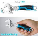 DURATECH 6 Inch Adjustable Wrench, 3-in-1 Spanner with Box End/Hex Function, CR-... - Image 6
