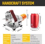 3-In-1 Mini Belt Sander - Electric Bench Grinder Sanding Machine, 7 Adjustable S... - Image 3