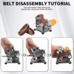 3-In-1 Mini Belt Sander - Electric Bench Grinder Sanding Machine, 7 Adjustable S... - Image 4