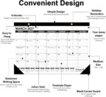 GuassLee Desk Calendar 2026-2027 - 19 Months Academic Calendar 17" × 11.5" Deskt... - Image 4