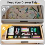 Vtopmart 25 PCS Office Desk Drawer Organizers Set, 4-Size Versatile Plastic Draw... - Image 3