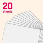 20 Sheets, 130 lb (350 gsm) - Thick Heavy White Cardstock, Heavyweight Cardboard... - Image 4