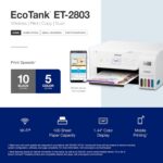 Epson EcoTank ET-2803 Wireless Color All-in-One Cartridge-Free Supertank Printer... - Image 5