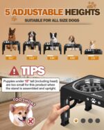 Jovrun Elevated Dog Bowls for Medium Large Size Dogs, Non-Slip Dog Feeder with 1... - Image 3